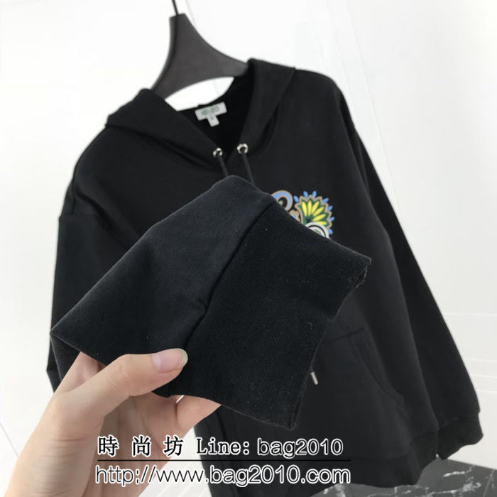 KENZO高田賢三 18ss秋冬新款 花卉刺繡 薄款純棉 男款帽衫  ydi1938